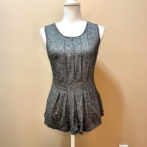NWT Max Studio Gray Pleated Sleeveless Top Size Medium